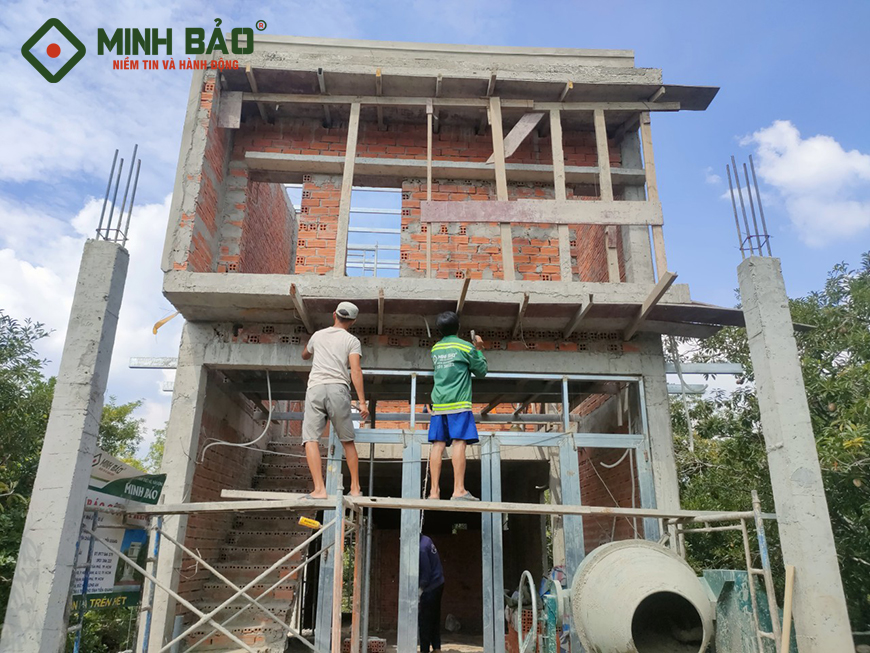 Quá trình thi công xây dựng nhà anh Phong 