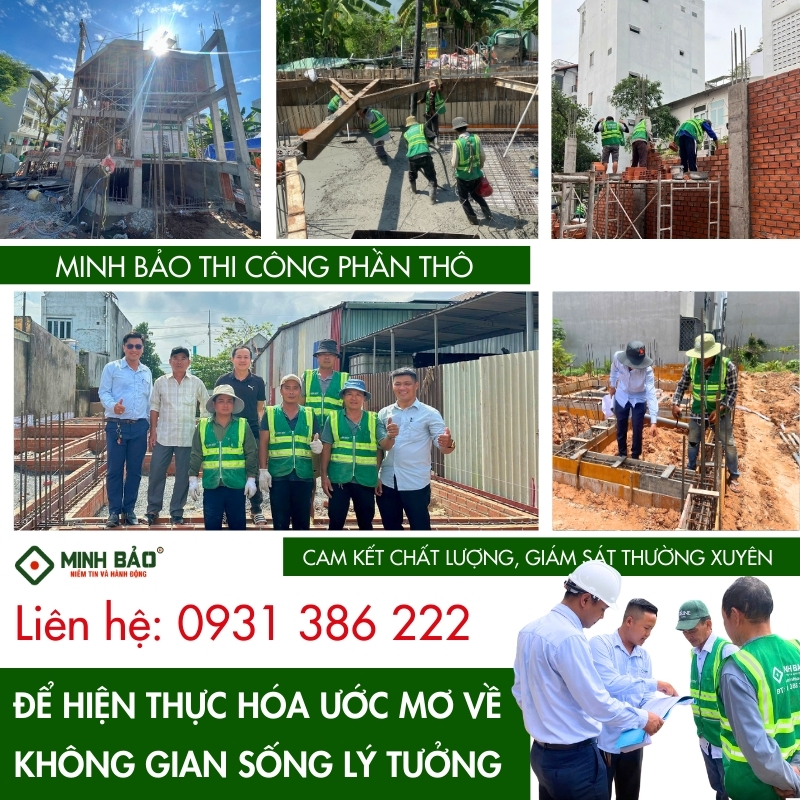 Minh Bảo là đơn vị thi công phần thô uy tín hàng đầu tại HCM