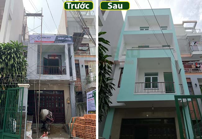 Sửa Nhà Nâng Tầng 4 Tầng Và Mái Che Cầu Thang Chị Hồng Quận Tân Bình