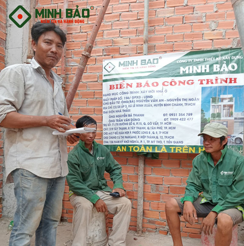 Công trình thi công xây dựng của Minh Bảo tại huyện Bình Chánh 
