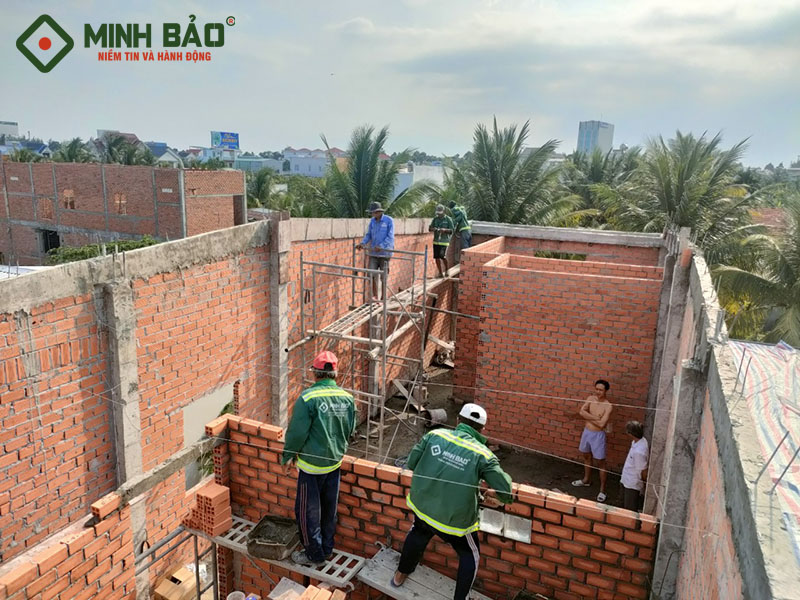 Công nhân Minh Bảo xây dựng ở Tiền Giang
