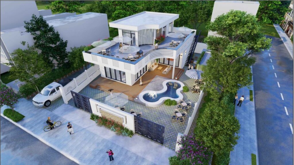 Biệt thự nhà vườn nhà anh Tuấn Long An