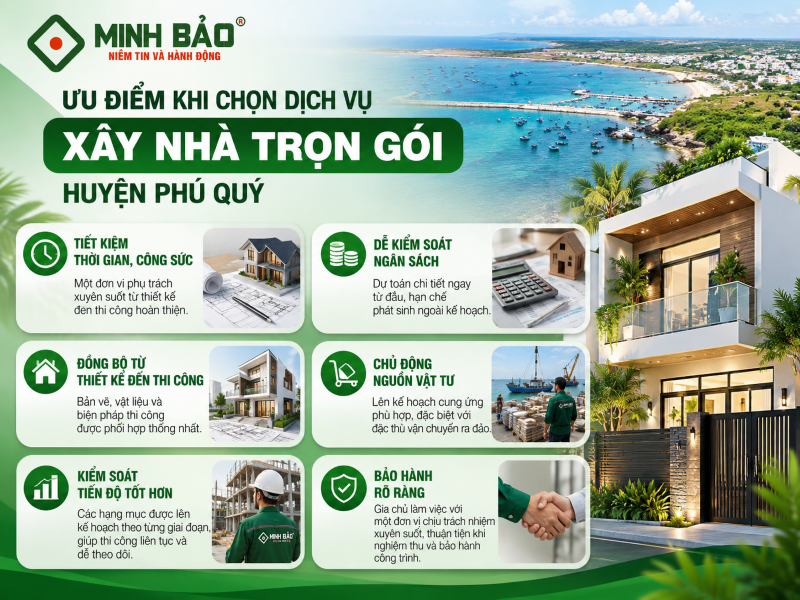Ưu điểm dịch vụ xây nhà trọn gói Phú Quý