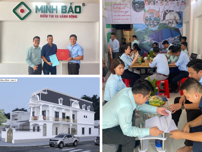 Xây dựng Minh Bảo ký kết hợp đồng với anh Phát tại Cái Bè, Tiền Giang trong buổi lễ khai trương