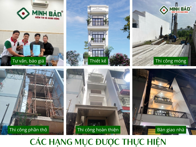 Xây nhà trọn gói bao gồm toàn bộ quá trình xây dựng và hoàn thiện nhà