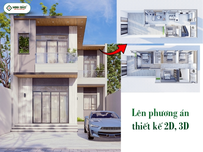 Lên phương án thiết kế 2D, 3D