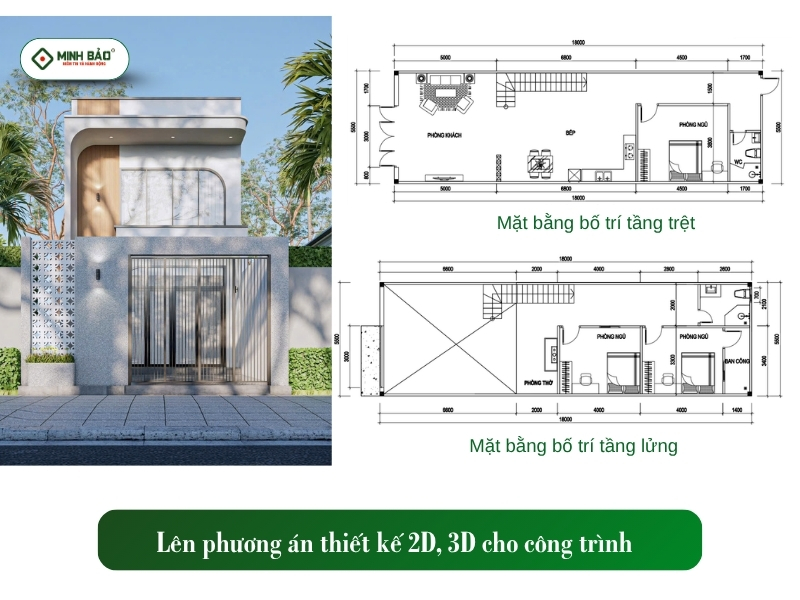 Lên phương án thiết kế cho công trình