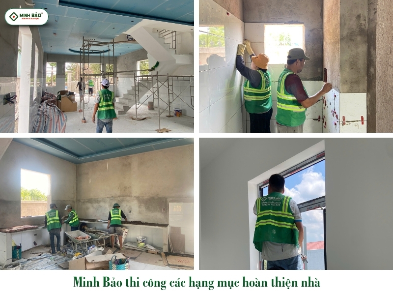 Minh Bảo thi công các hạng mục hoàn thiện nhà