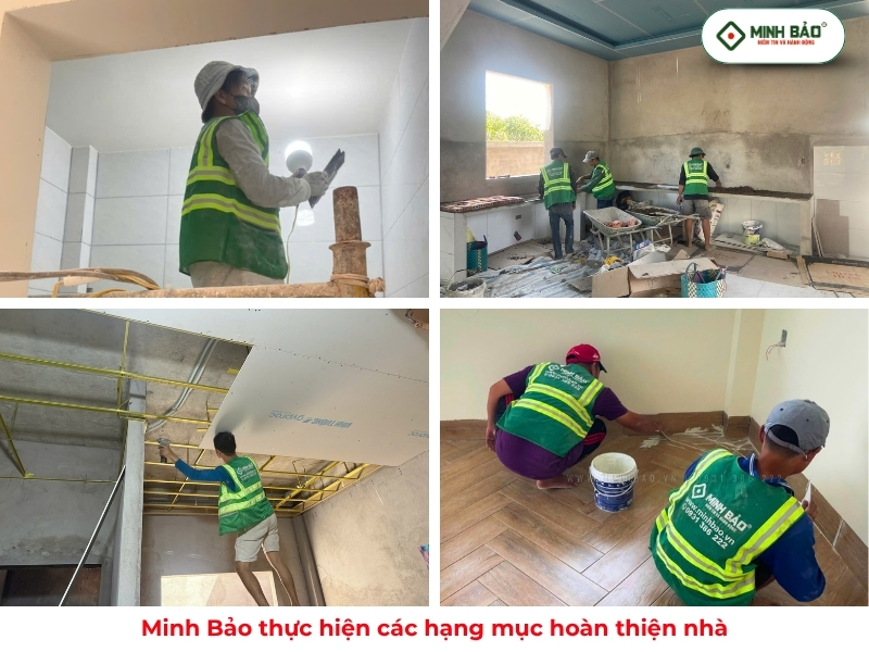 Minh Bảo thi công các hạng mục hoàn thiện nhà