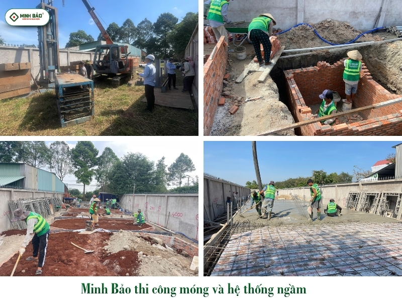Minh Bảo thi công móng và hệ thống ngầm