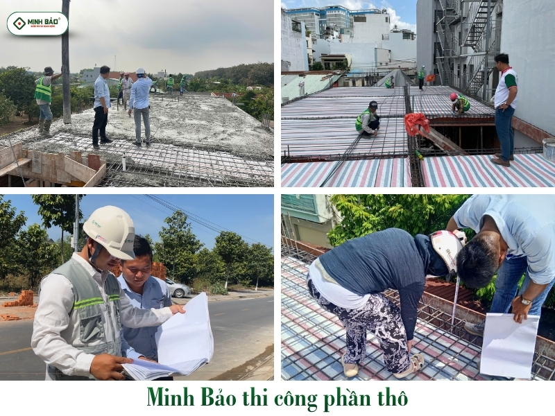 Đội ngũ Minh Bảo thi công phần thô