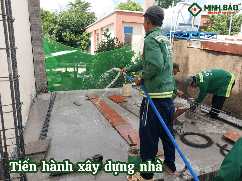 Minh Bảo tiến hành thi công xây dựng nhà