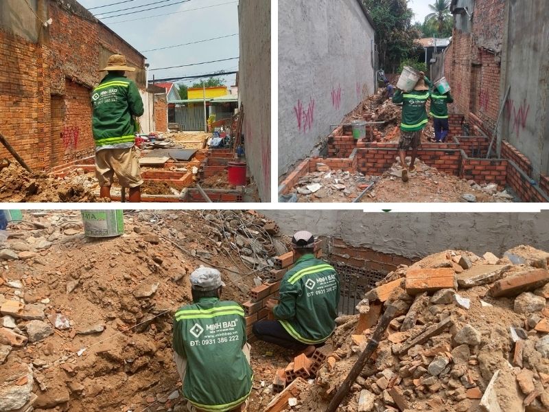 Công tác xây dựng móng nhà chị Dương tại Củ Chi