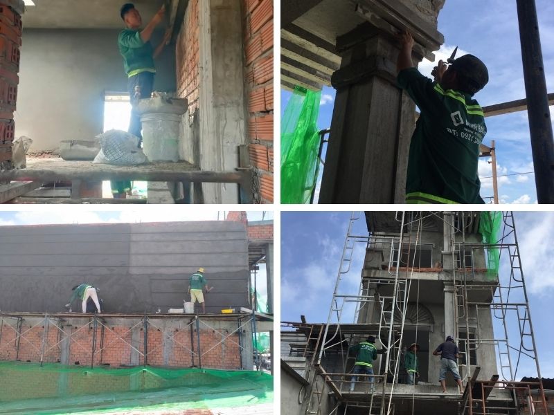 Tô trát tường bên ngoài và bên trong ngôi nhà