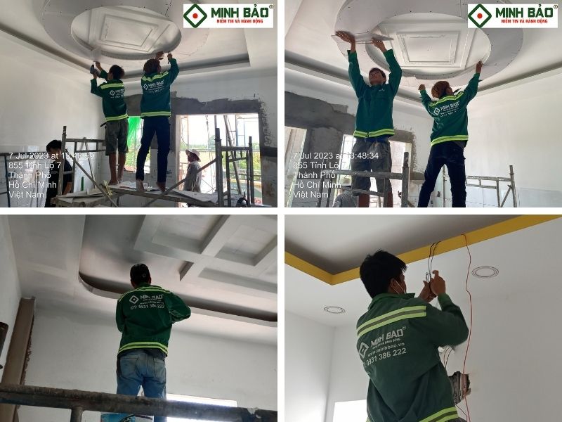 Công tác đóng trần thạch cao