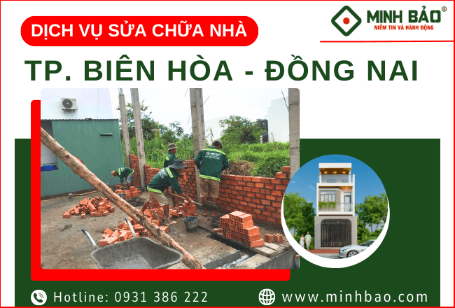 Báo Giá Sửa Nhà Thành Phố Biên Hòa Đồng Nai Chi Tiết Nhất