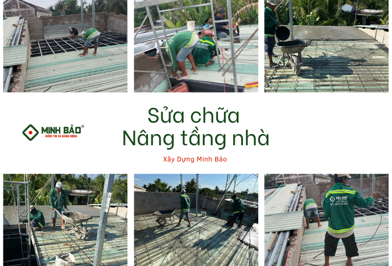 Minh Bảo thi công sửa chữa nâng tầng nhà 