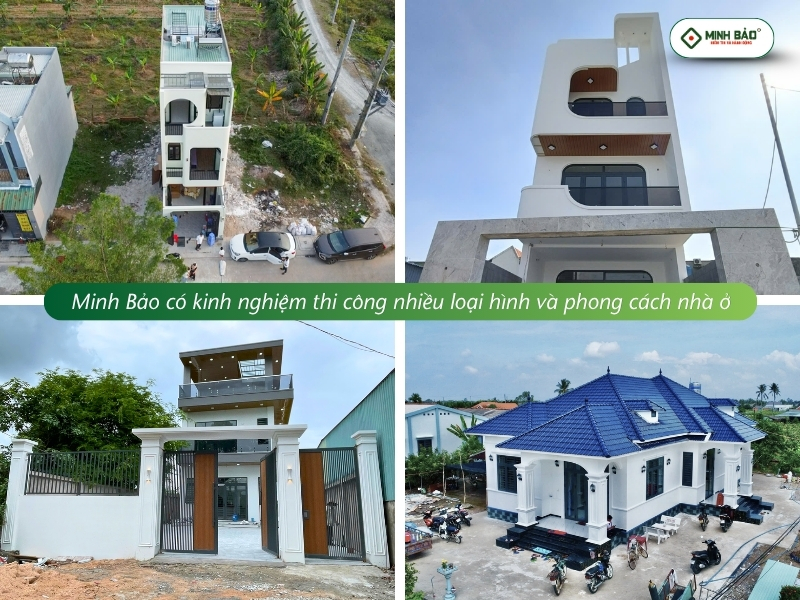 Minh Bảo có kinh nghiệm thi công nhiều loại hình và phong cách nhà ở