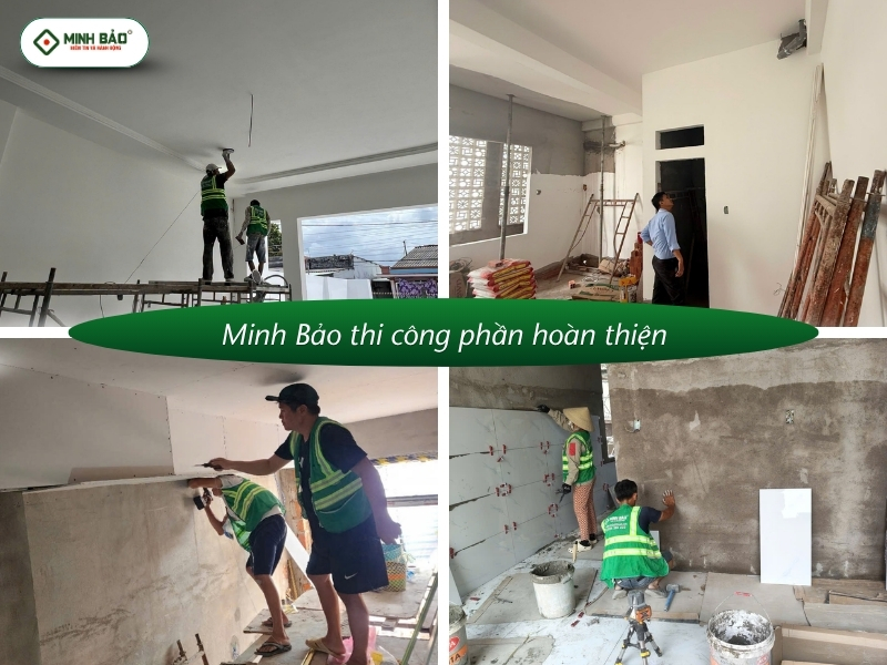 Minh Bảo thi công phần hoàn thiện