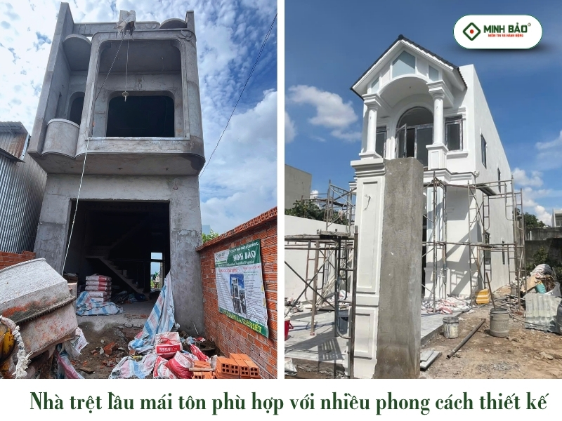 Có thể tạo ra nhiều thiết kế ấn tượng với kiểu nhà nào
