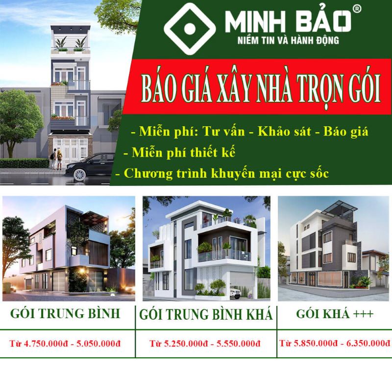 Báo giá xây nhà trọn gói Hà Tĩnh