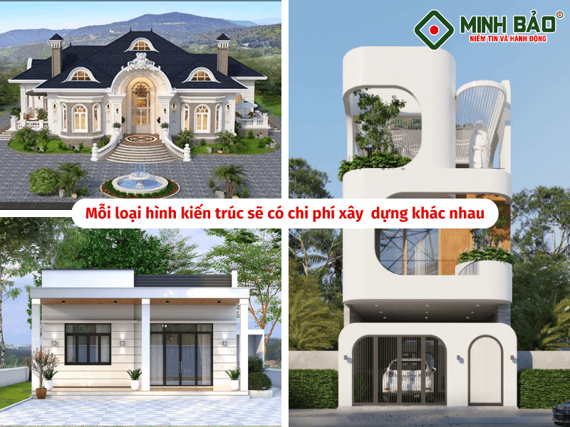 Phong cách kiến trúc nhà ảnh hưởng đến giá