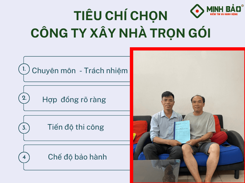 Tiêu chí chọn công ty xây nhà trọn gói Hà Tĩnh