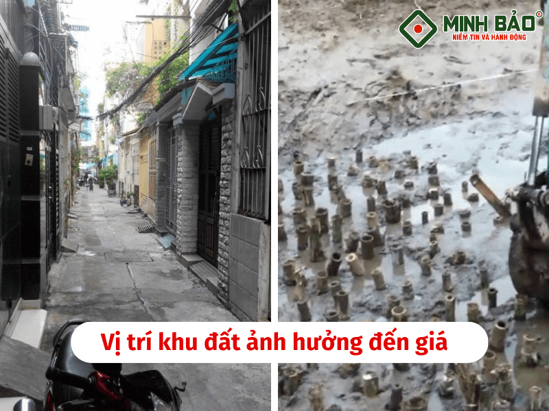Vị trí khu đất ảnh hưởng đến giá