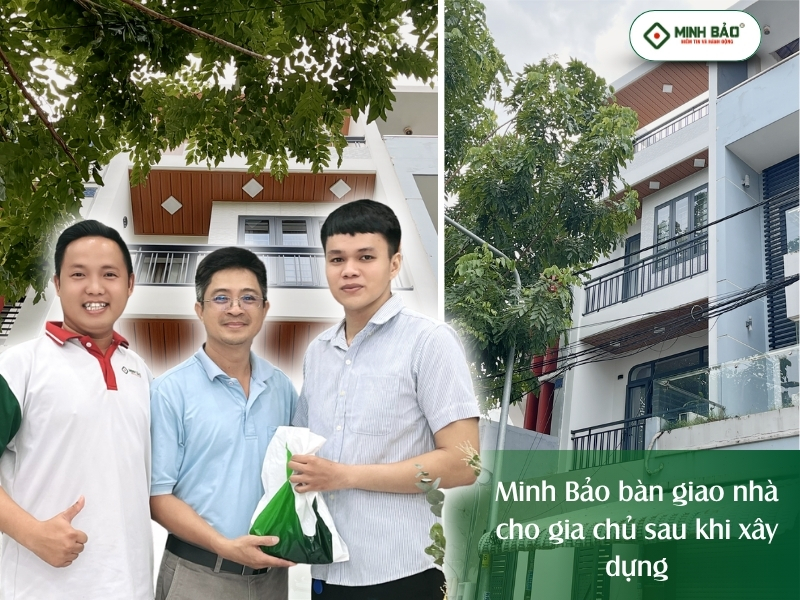 Đội ngũ kỹ sư Minh Bảo bàn giao nhà cho gia chủ