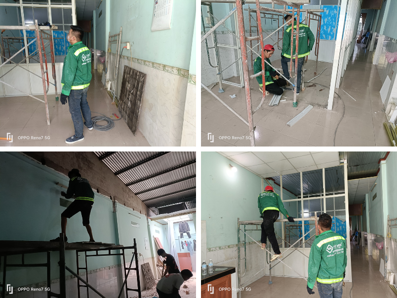 Hình ảnh sửa chữa những ngày đầu tại căn nhà chị Hương Đồng Nai