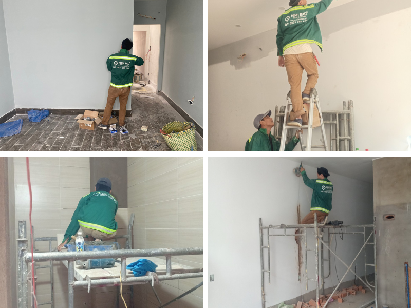 Hoàn thiện bên trong ngoi nhà với những công đoạn khác nhau