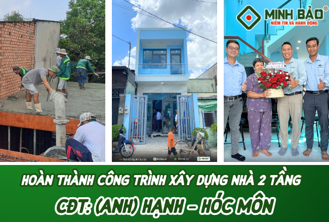 Hoàn Thành Công Trình Xây Nhà 2 Tầng Ở Hóc Môn| CĐT : Anh Hạnh