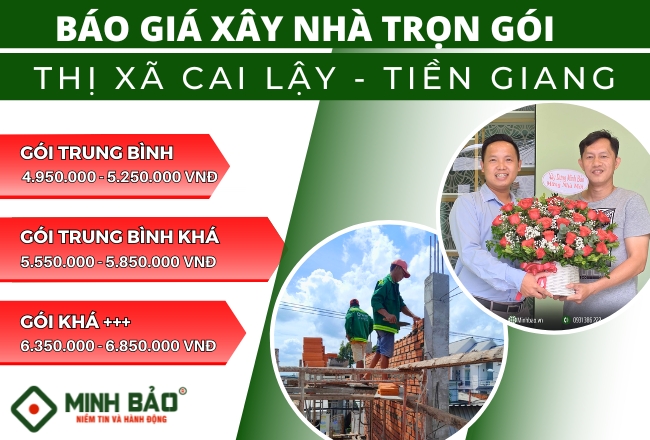 Báo Giá Xây Nhà Trọn Gói Thị Xã Cai Lậy Tiền Giang