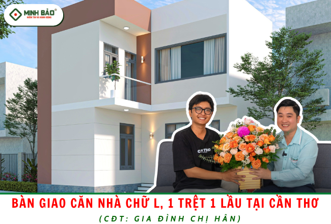 Thiết Kế Và Thi Công Mẫu Nhà Chữ L 1 Trệt 1 Lầu Hiện Đại Tại Cần Thơ | CĐT: Chị Hân, Anh Duy