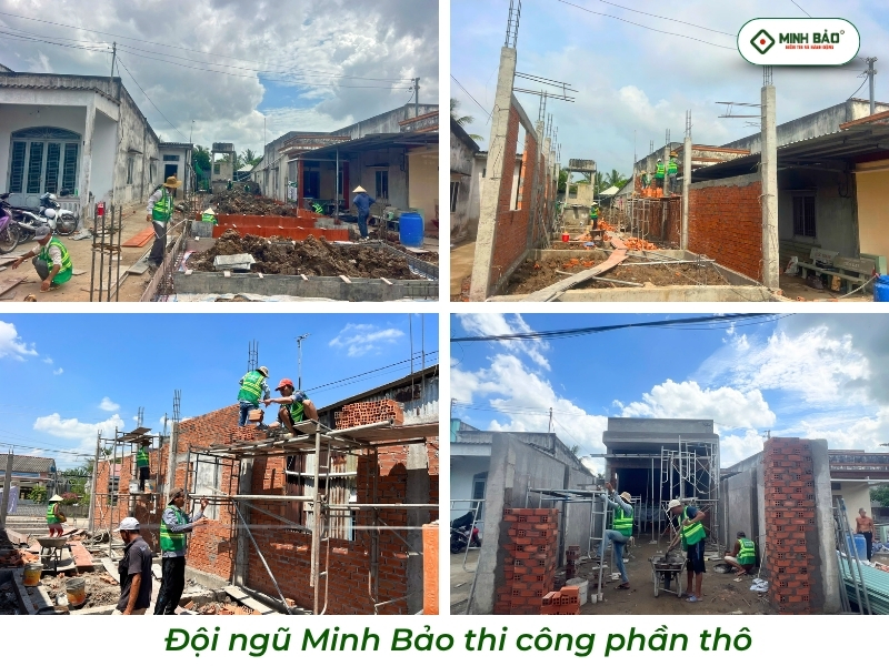 Đội ngũ Minh Bảo thi công phần thô