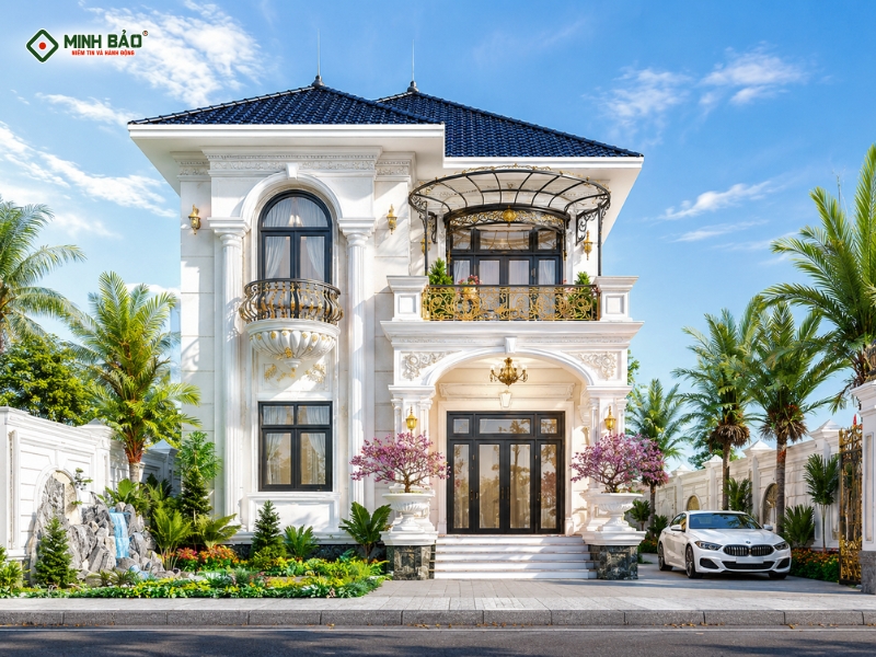 Mẫu nhà mái nhật 2 tầng tân cổ điển