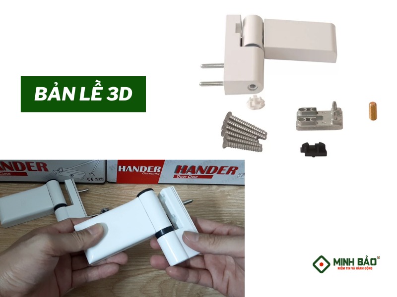 Bản lề 3D cửa nhựa lõi thép