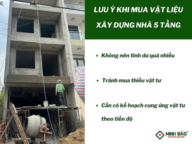 Lưu ý khi mua xây dựng nhà 5 tầng