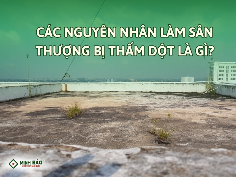 Các nguyên nhân khiến sân thượng bị thấm dột