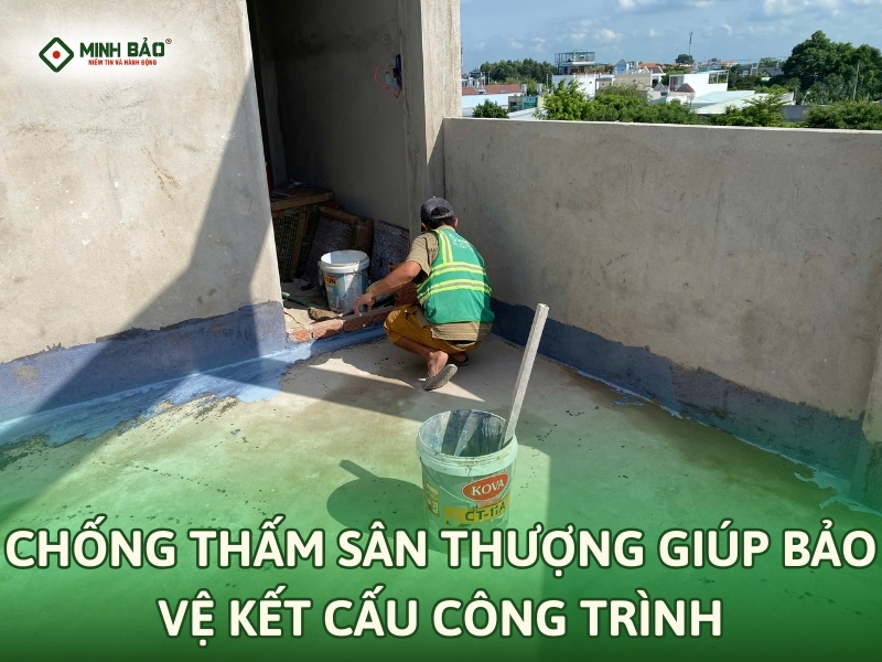 Chống thấm sân thượng giúp bảo vệ kết cấu công trình