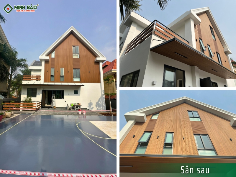 Mặt sau của căn biệt thự