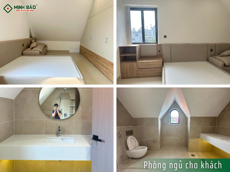 Phòng ngủ cho khách ở tầng áp mái