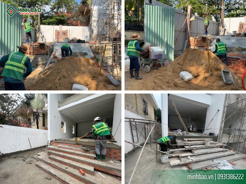 Thi công bậc tam cấp