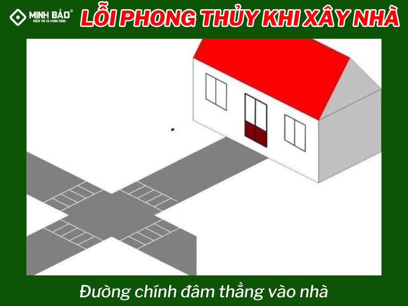 Đường chính đâm thẳng vào nhà