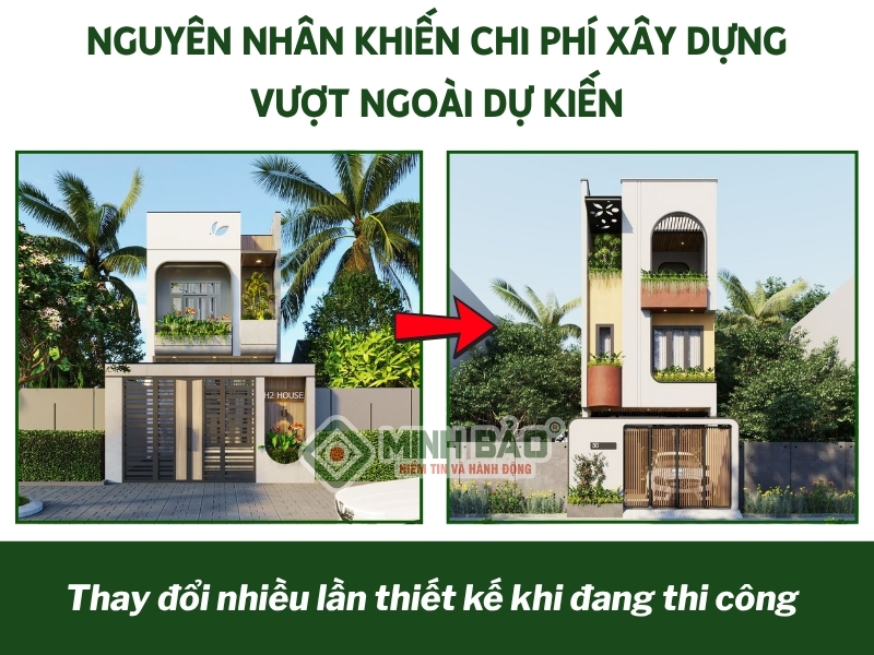 Thay đổi thiết kế khi đang thi công