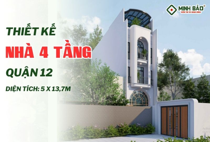 Dự án thiết kế nhà 4 tầng quận 12