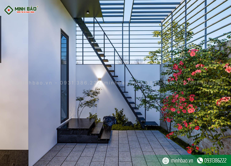Khoảng sân sau thông thoáng