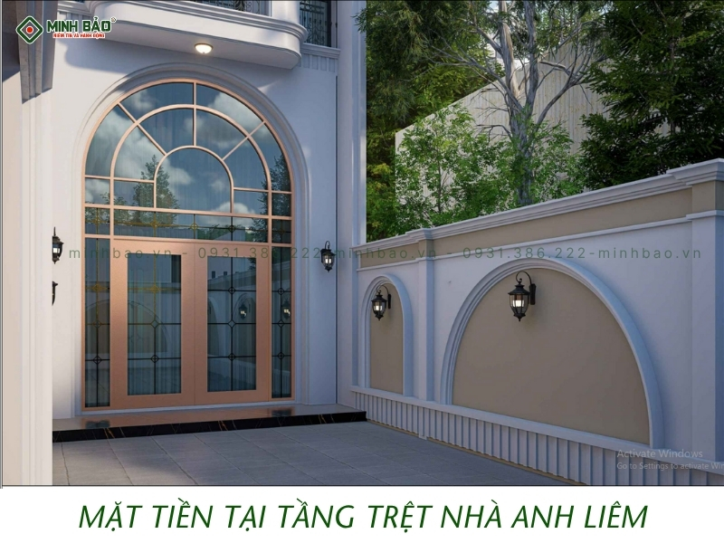 Mặt bằng tầng trệt nhà anh Liêm