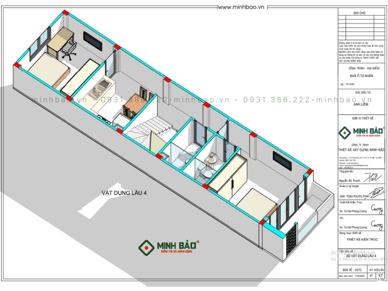 Mặt bằng vạt dụng tầng 5