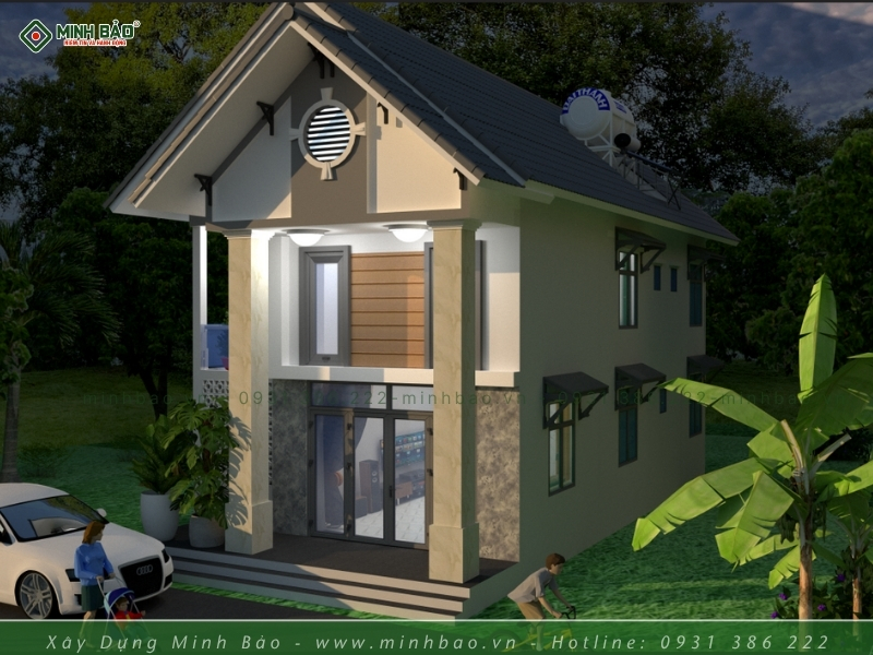 Mặt tiền góc nhìn phải